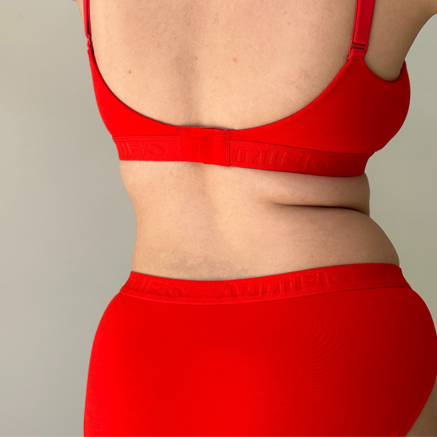 Red Scoop Neck Bralette