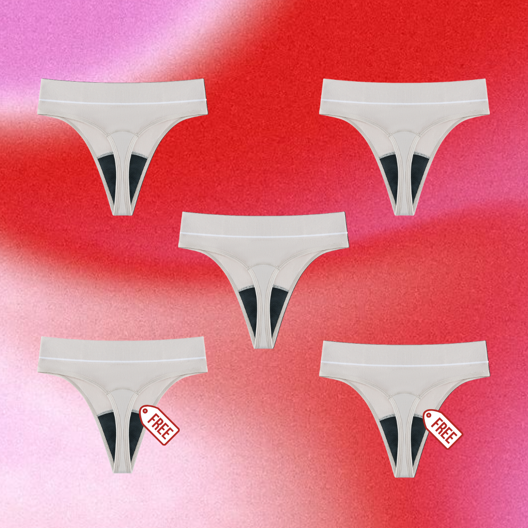 High Waisted Period G-String