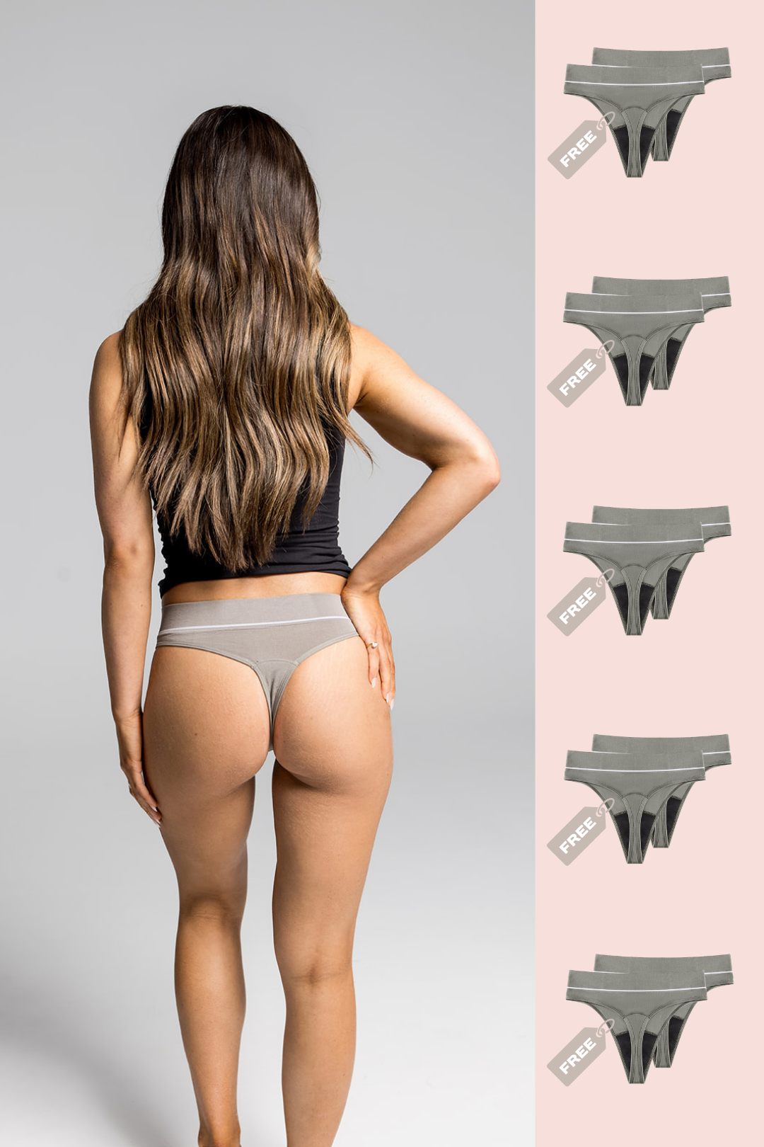 10x Pack High Waisted Period G-String