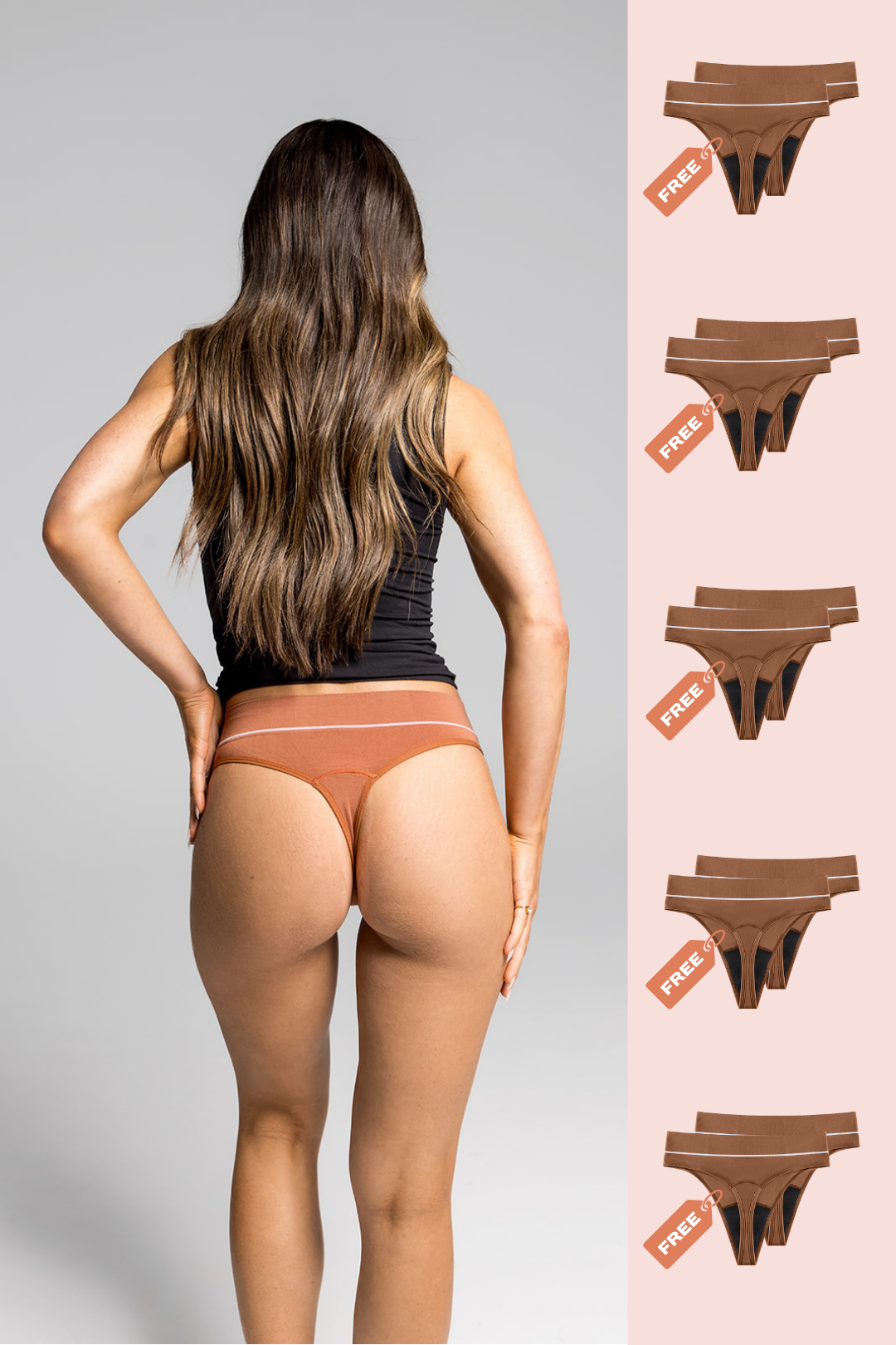 10x Pack High Waisted Period G-String