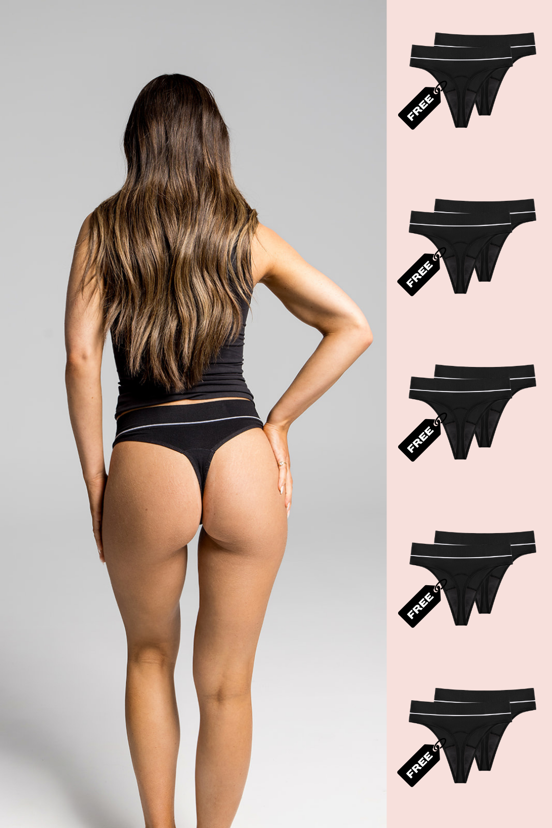 10x Pack High Waisted Period G-String
