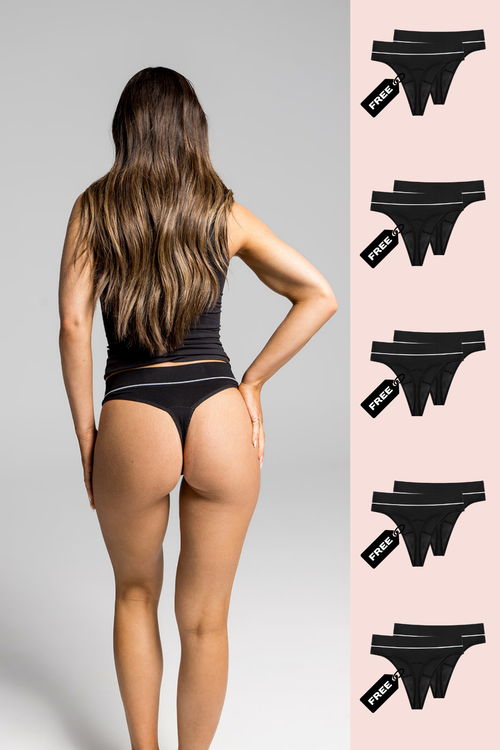 10x Pack High Waisted Period G-String